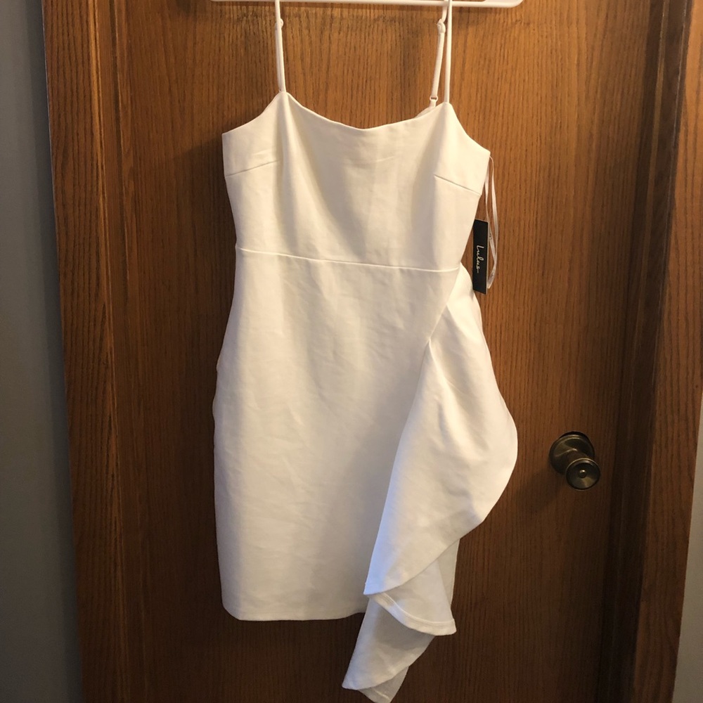 Lulu’s White Ruffle Mini